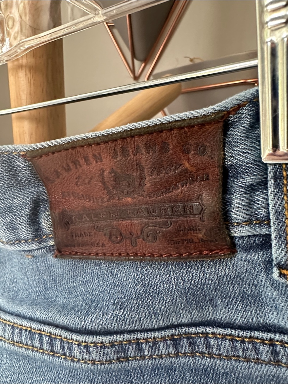VINTAGE RALPH LAUREN JEANS Women’s Light Blue Denim Classic Bootcut 90s Size 10